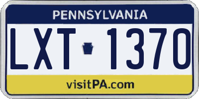 PA license plate LXT1370