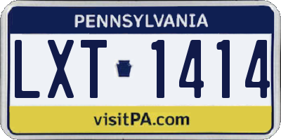PA license plate LXT1414