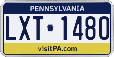 PA license plate LXT1480