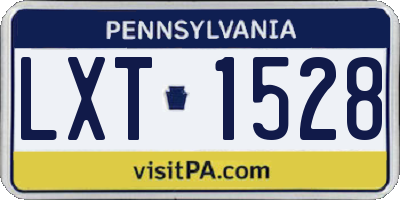 PA license plate LXT1528