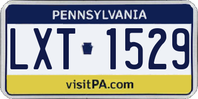 PA license plate LXT1529