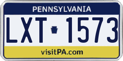 PA license plate LXT1573