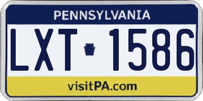 PA license plate LXT1586
