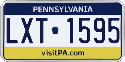 PA license plate LXT1595