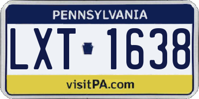 PA license plate LXT1638