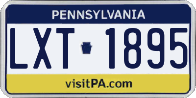 PA license plate LXT1895