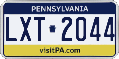 PA license plate LXT2044