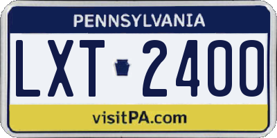 PA license plate LXT2400