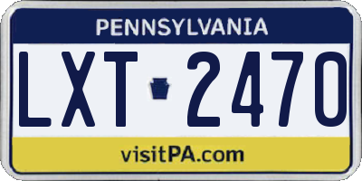 PA license plate LXT2470