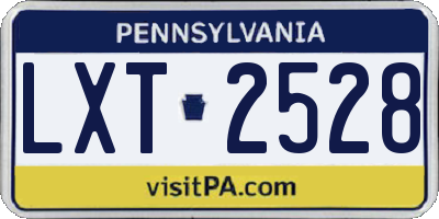PA license plate LXT2528