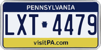 PA license plate LXT4479