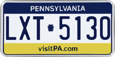 PA license plate LXT5130