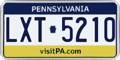 PA license plate LXT5210