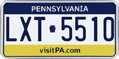 PA license plate LXT5510