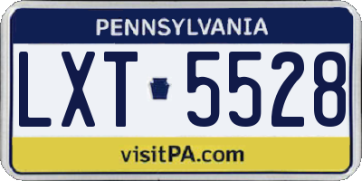 PA license plate LXT5528