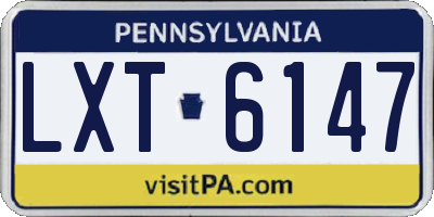 PA license plate LXT6147