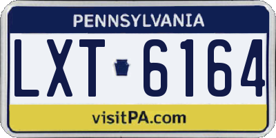 PA license plate LXT6164