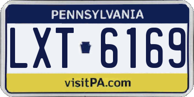 PA license plate LXT6169