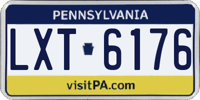PA license plate LXT6176
