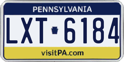 PA license plate LXT6184