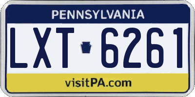 PA license plate LXT6261