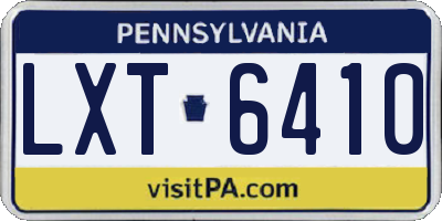 PA license plate LXT6410