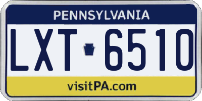 PA license plate LXT6510