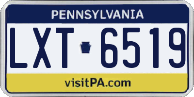 PA license plate LXT6519