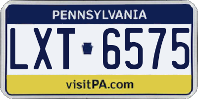 PA license plate LXT6575