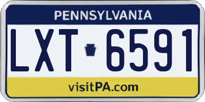 PA license plate LXT6591