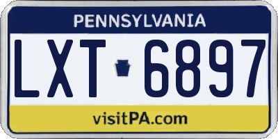 PA license plate LXT6897