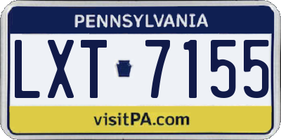 PA license plate LXT7155