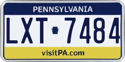 PA license plate LXT7484