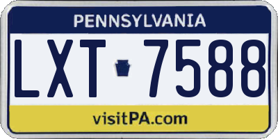 PA license plate LXT7588