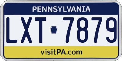 PA license plate LXT7879