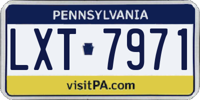PA license plate LXT7971