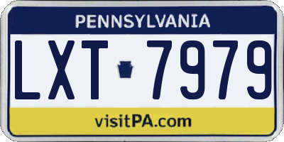 PA license plate LXT7979