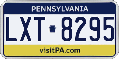 PA license plate LXT8295
