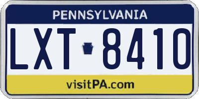 PA license plate LXT8410