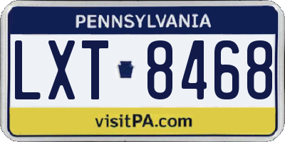 PA license plate LXT8468
