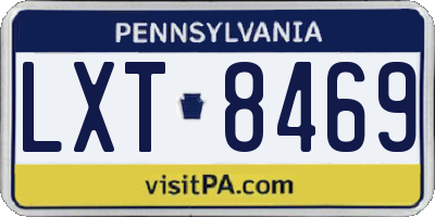PA license plate LXT8469