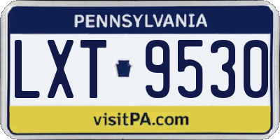 PA license plate LXT9530