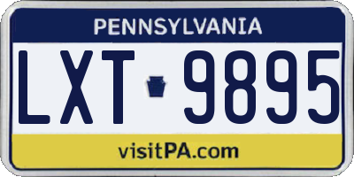 PA license plate LXT9895
