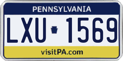 PA license plate LXU1569