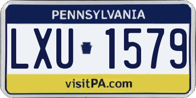 PA license plate LXU1579