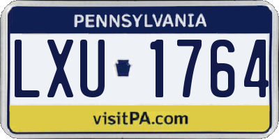 PA license plate LXU1764