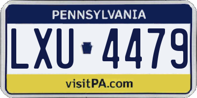 PA license plate LXU4479