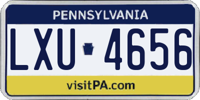 PA license plate LXU4656