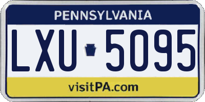 PA license plate LXU5095