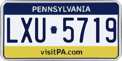 PA license plate LXU5719